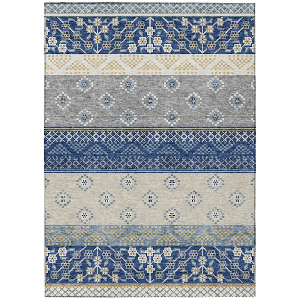 Machine Washable Indoor/Outdoor Chantille ACN2662 Blue 2'6" x 3'10" Rug. Picture 1