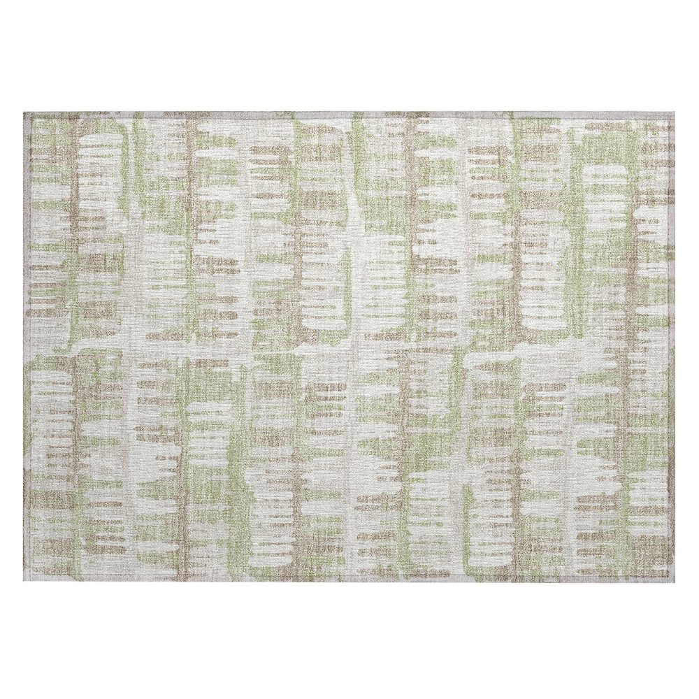 Machine Washable Indoor/Outdoor Chantille ACN2663 Green 1'8" x 2'6" Rug. Picture 1