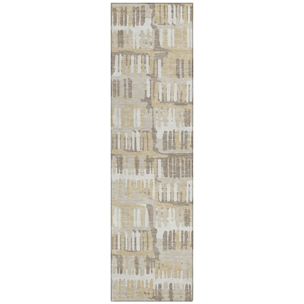 Machine Washable Indoor/Outdoor Chantille ACN2663 Brown 2'3" x 7'6" Runner Rug. Picture 1