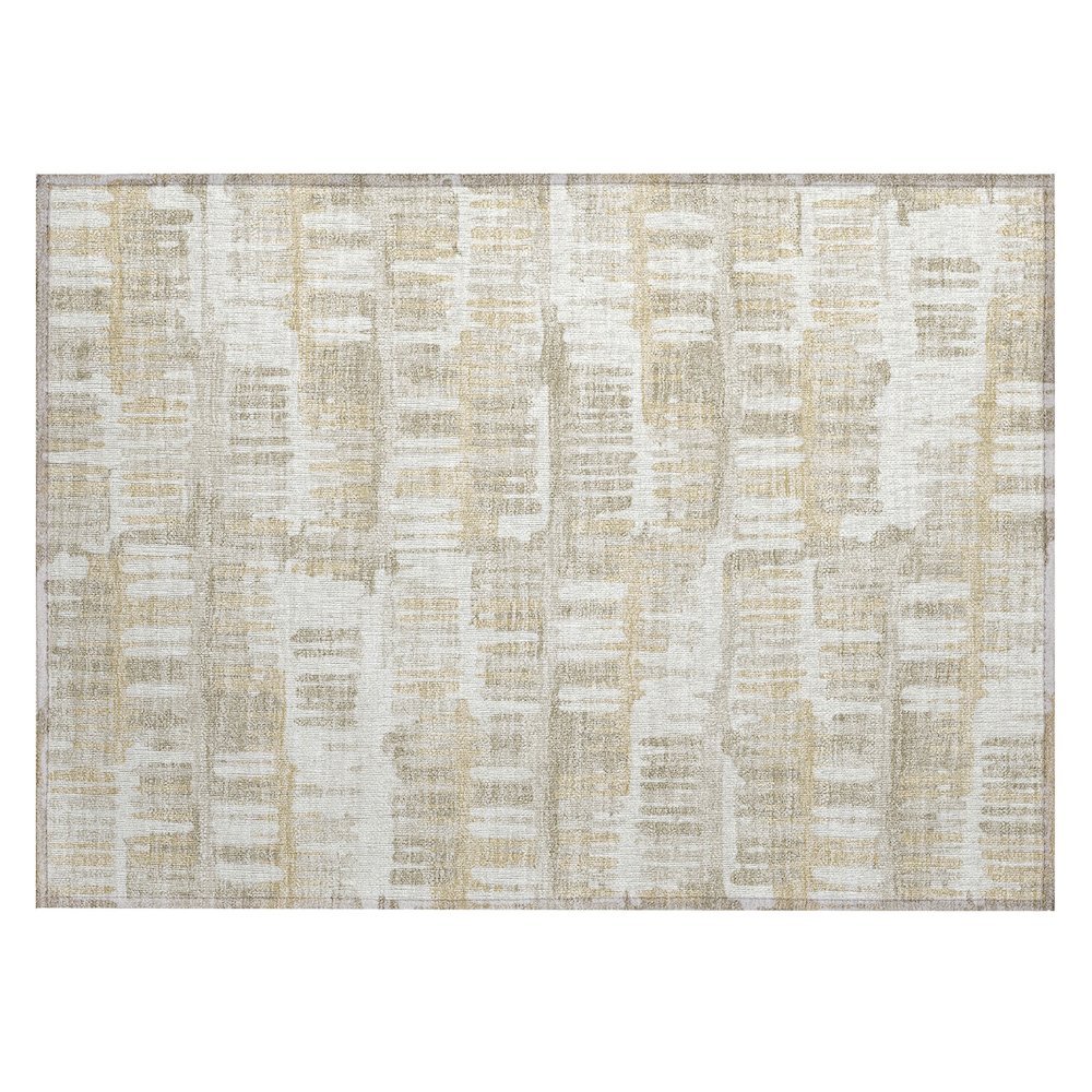 Machine Washable Indoor/Outdoor Chantille ACN2663 Ivory 1'8" x 2'6" Rug. Picture 1