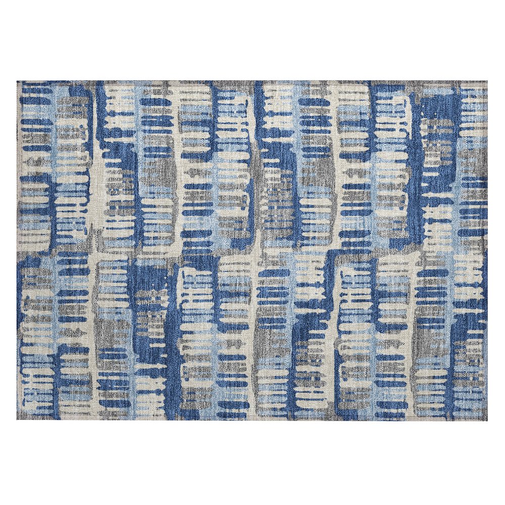 Machine Washable Indoor/Outdoor Chantille ACN2663 Blue 1'8" x 2'6" Rug. Picture 1