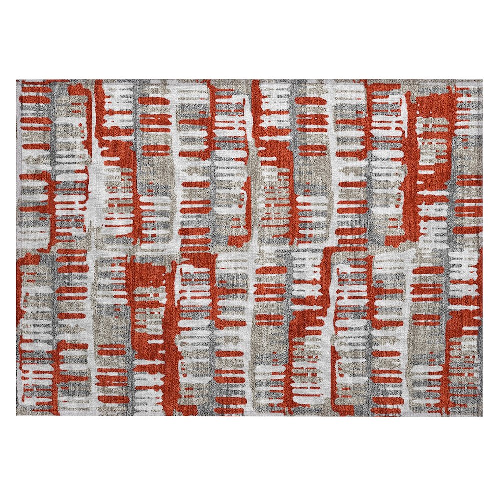 Machine Washable Indoor/Outdoor Chantille ACN2663 Red 1'8" x 2'6" Rug. Picture 1
