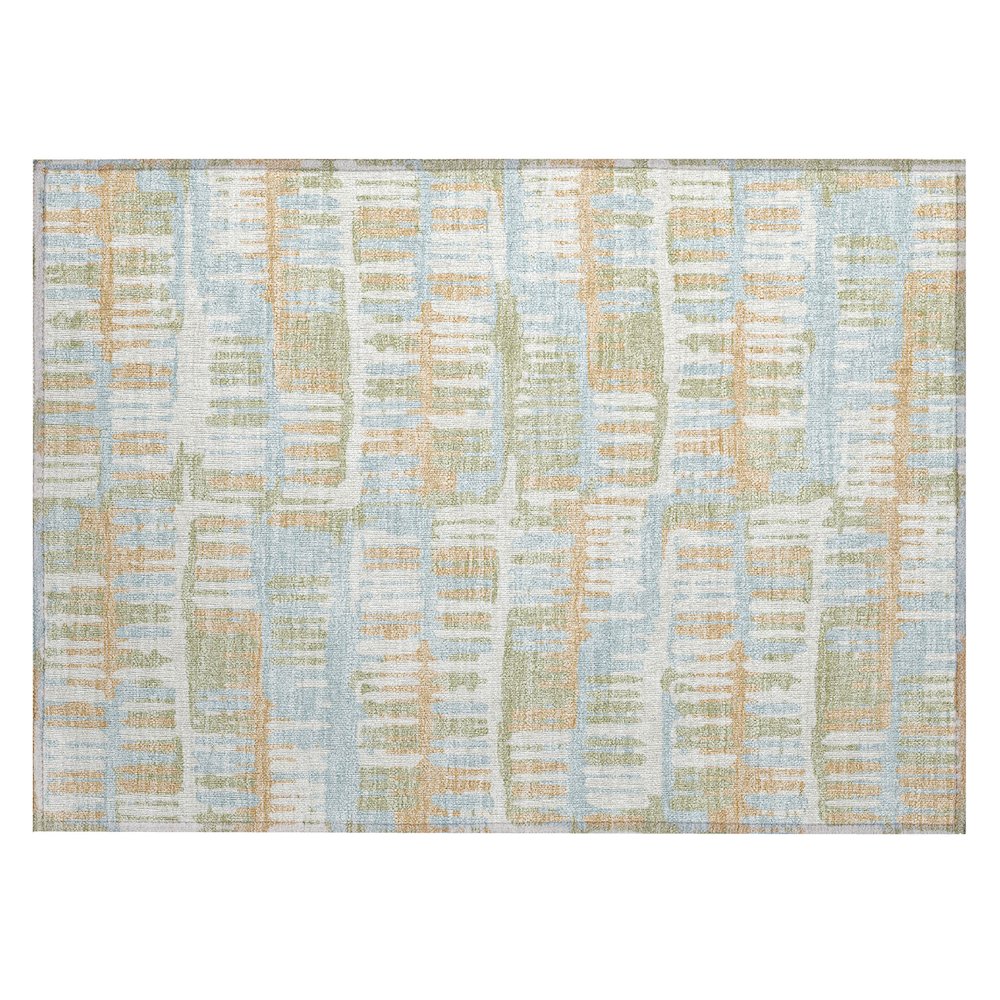 Machine Washable Indoor/Outdoor Chantille ACN2663 Blue 1'8" x 2'6" Rug. Picture 1