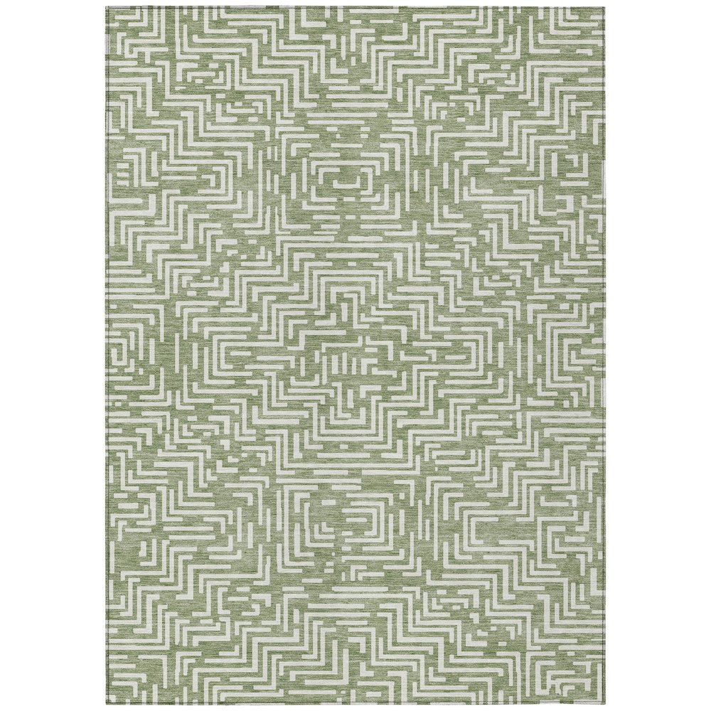 Machine Washable Indoor/Outdoor Chantille ACN2664 Green 2'6" x 3'10" Rug. Picture 1