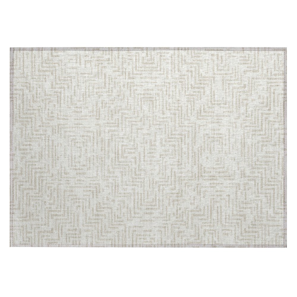 Machine Washable Indoor/Outdoor Chantille ACN2664 Ivory 1'8" x 2'6" Rug. Picture 1
