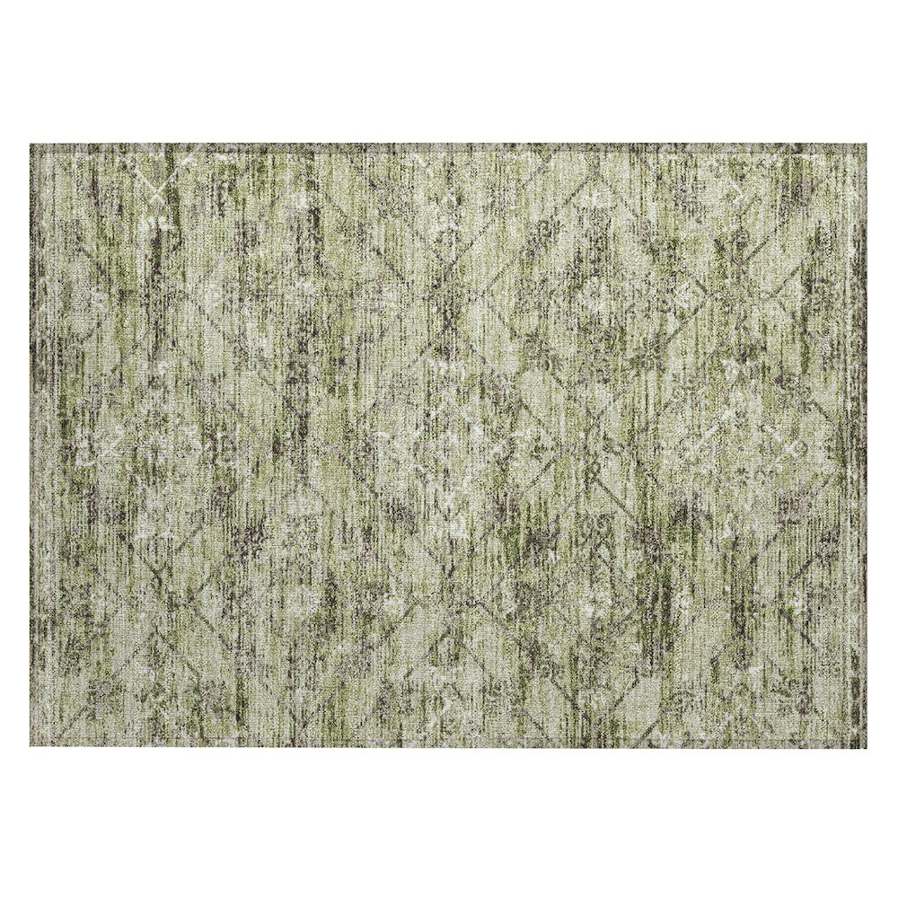 Machine Washable Indoor/Outdoor Chantille ACN2665 Green 1'8" x 2'6" Rug. Picture 1