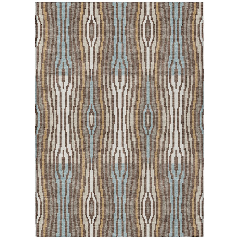 Machine Washable Indoor/Outdoor Chantille ACN2666 Brown 2'6" x 3'10" Rug. Picture 1