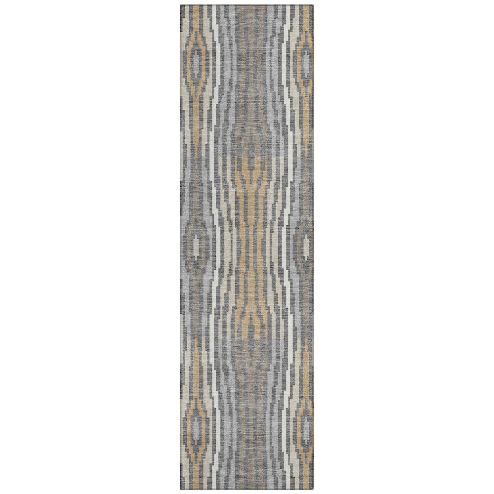 Machine Washable Indoor/Outdoor Chantille ACN2666 Gray 2'3" x 7'6" Runner Rug. Picture 1