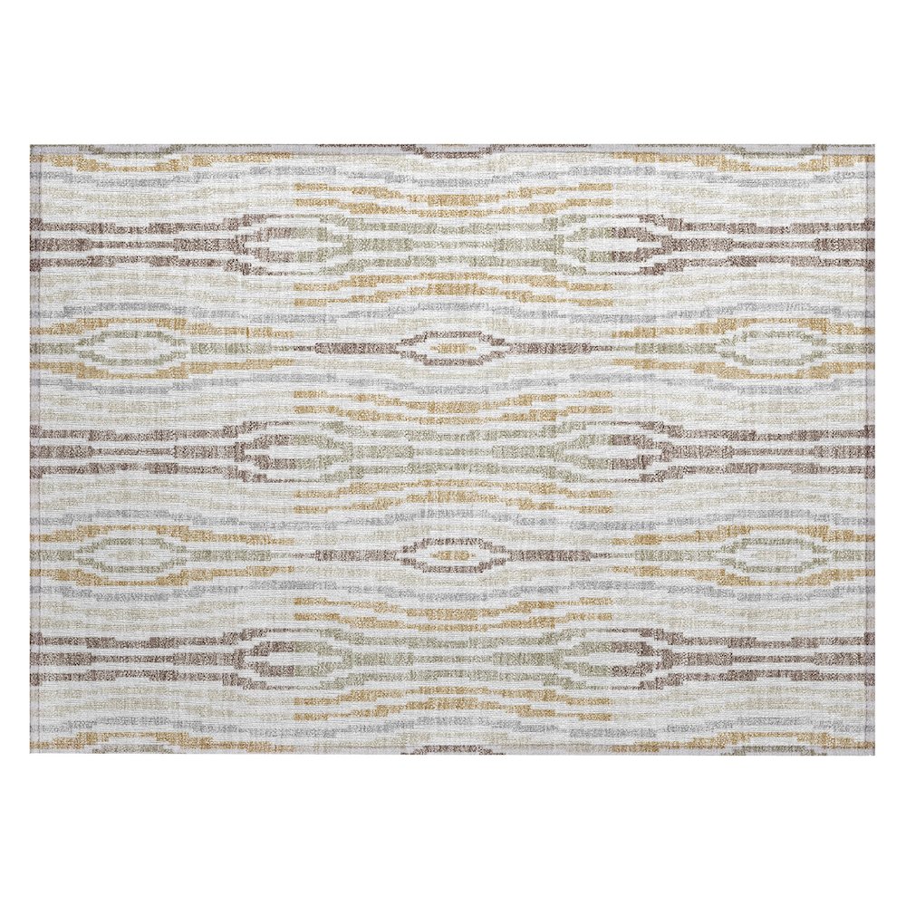 Machine Washable Indoor/Outdoor Chantille ACN2666 Ivory 1'8" x 2'6" Rug. Picture 1