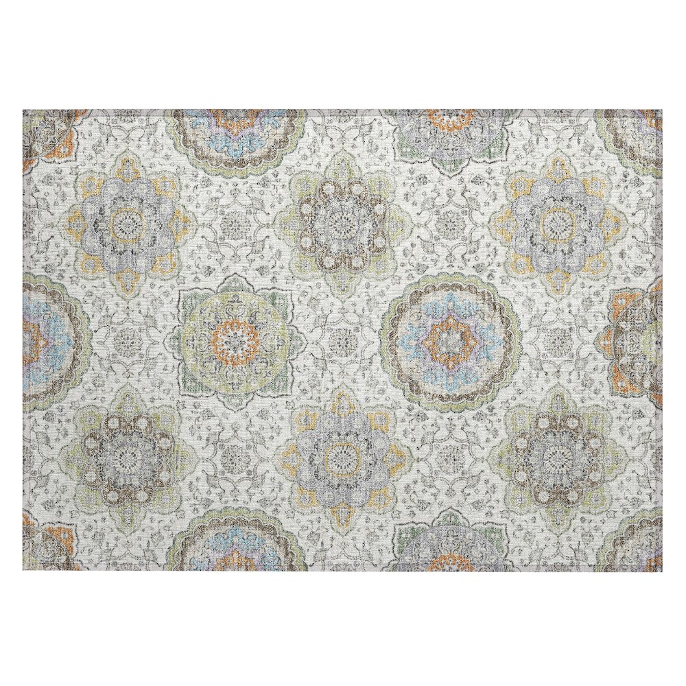 Machine Washable Indoor/Outdoor Chantille ACN2667 Ivory 1'8" x 2'6" Rug. Picture 1