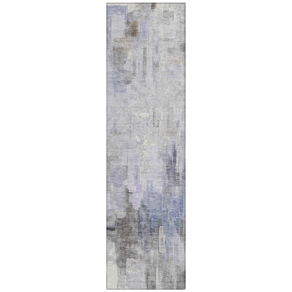 Machine Washable Indoor/Outdoor Chantille ACN2668 Purple 2'3" x 7'6" Runner Rug. Picture 1