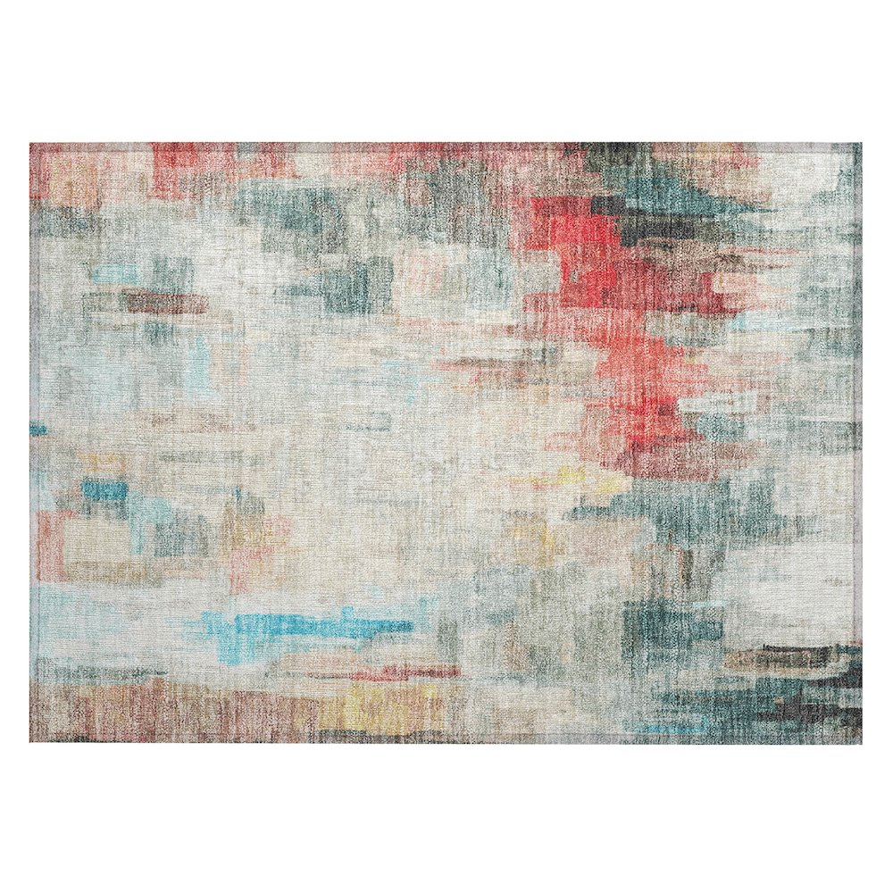Machine Washable Indoor/Outdoor Chantille ACN2668 Ivory 1'8" x 2'6" Rug. Picture 1