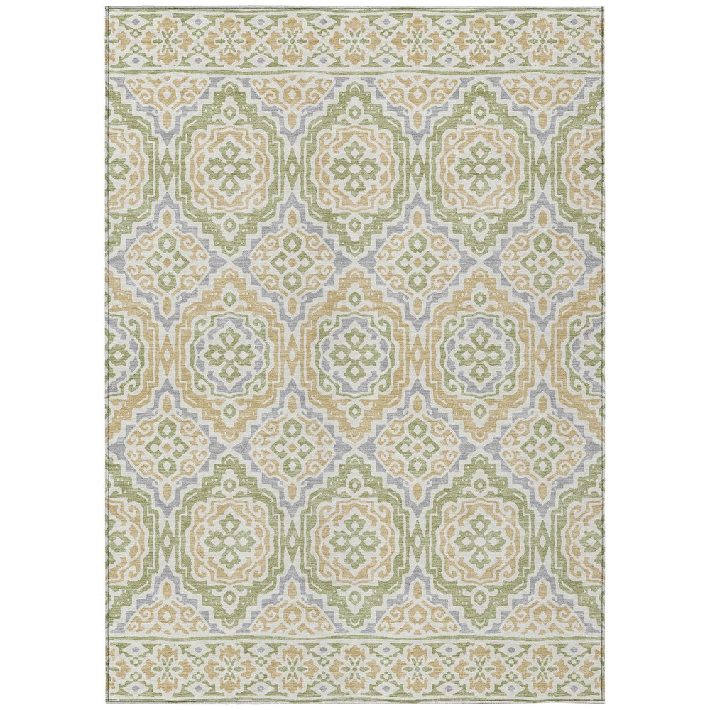 Machine Washable Indoor/Outdoor Chantille ACN2669 Green 2'6" x 3'10" Rug. Picture 1
