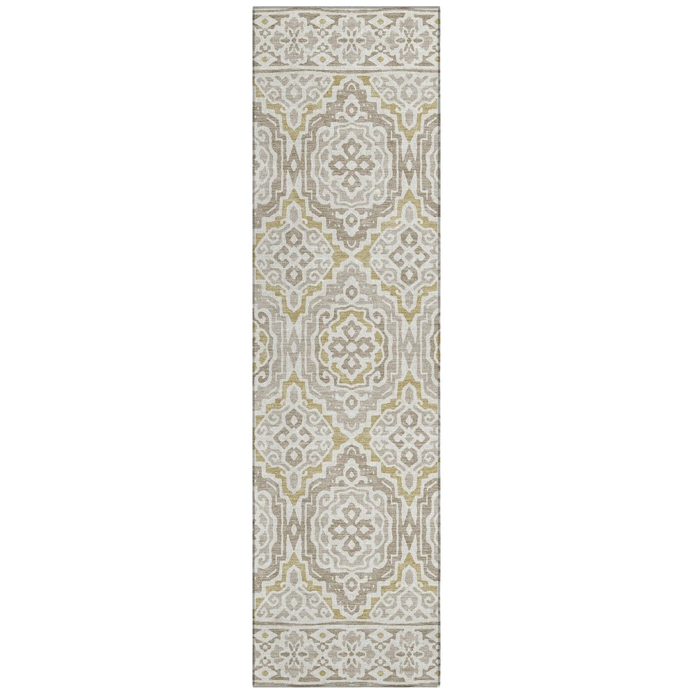Machine Washable Indoor/Outdoor Chantille ACN2669 Ivory 2'3" x 7'6" Runner Rug. Picture 1