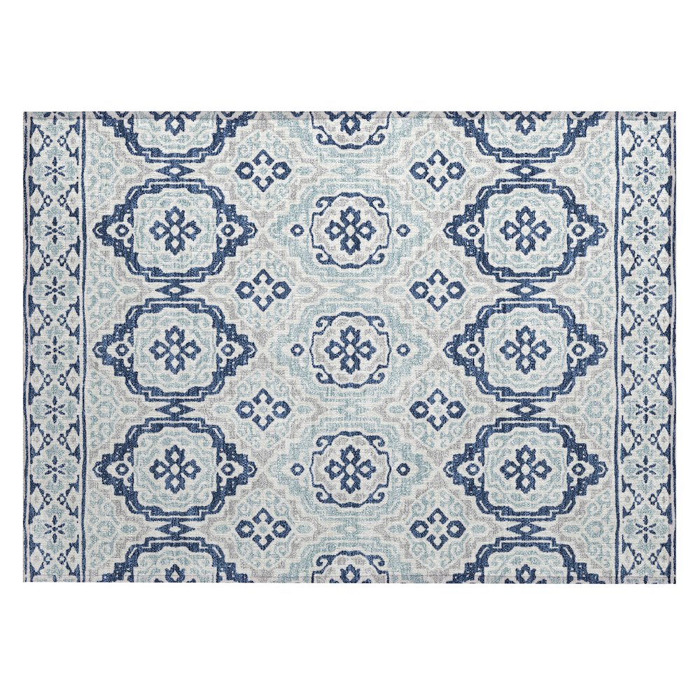 Machine Washable Indoor/Outdoor Chantille ACN2669 Blue 1'8" x 2'6" Rug. Picture 1