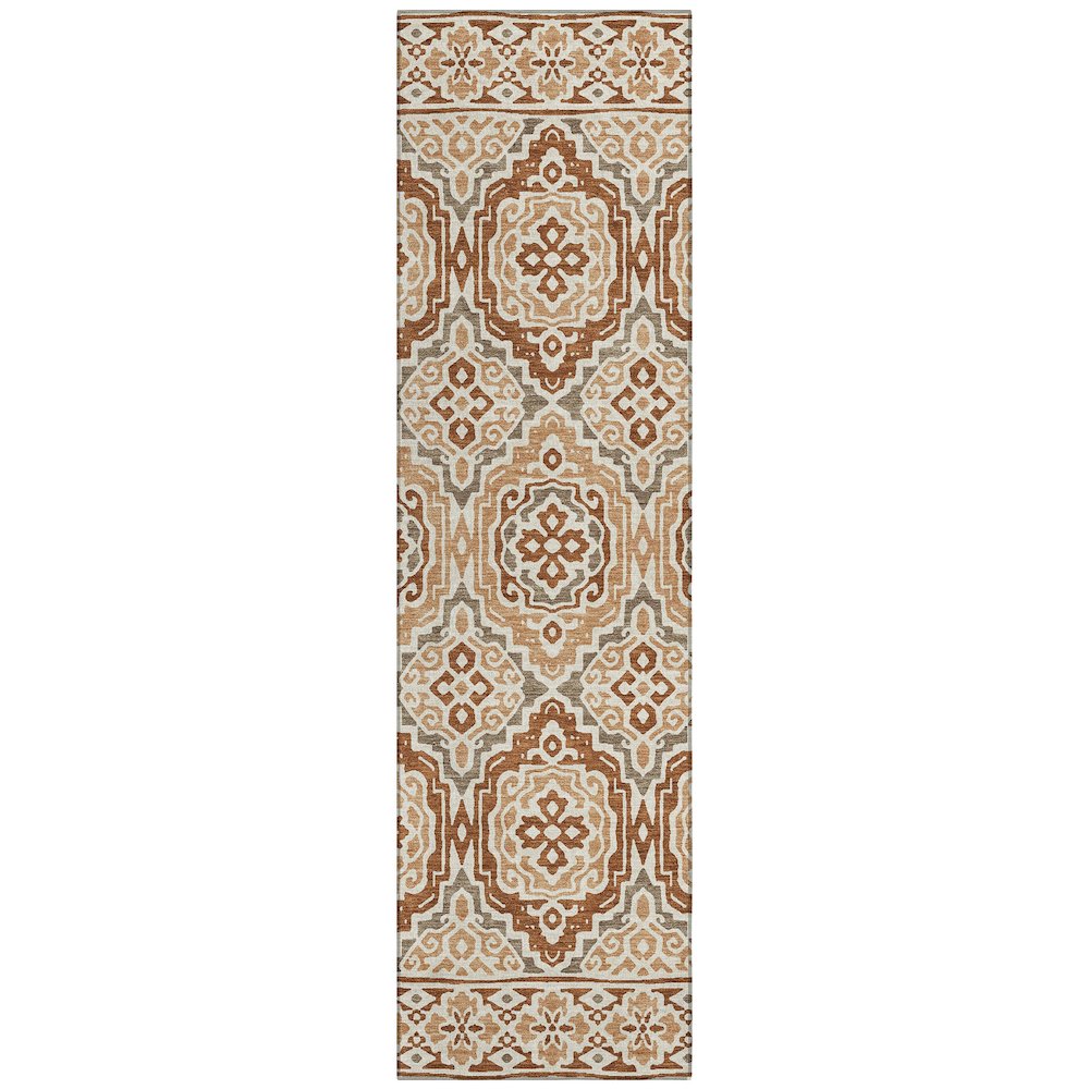 Machine Washable Indoor/Outdoor Chantille ACN2669 Orange 2'3" x 7'6" Runner Rug. Picture 1