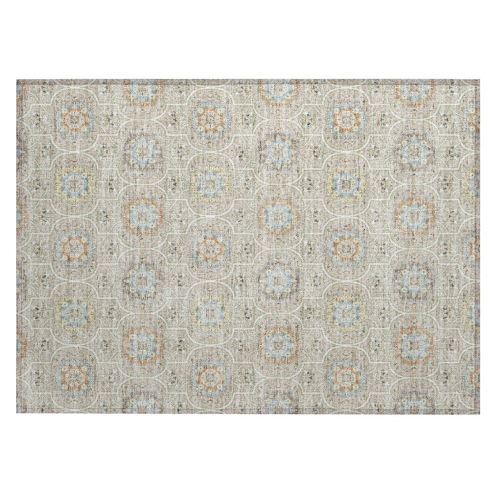 Machine Washable Indoor/Outdoor Chantille ACN2670 Brown 1'8" x 2'6" Rug. Picture 1