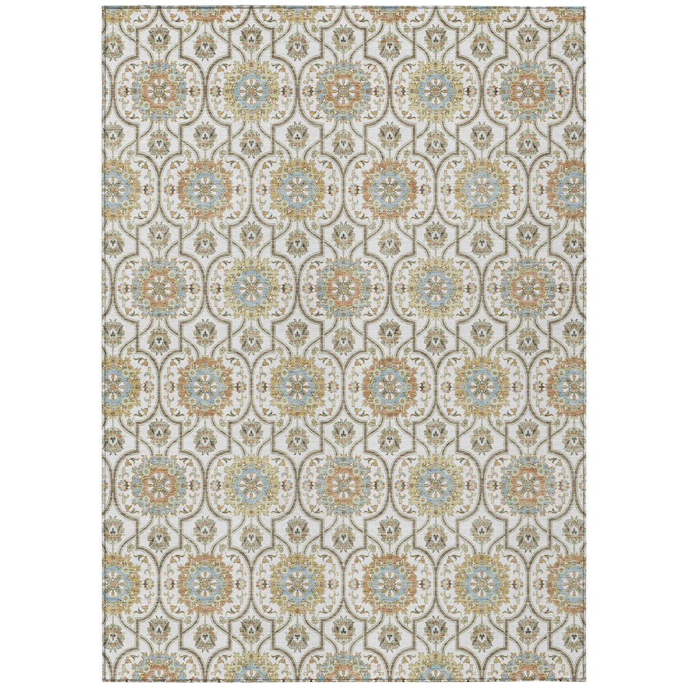 Machine Washable Indoor/Outdoor Chantille ACN2670 Ivory 2'6" x 3'10" Rug. Picture 1