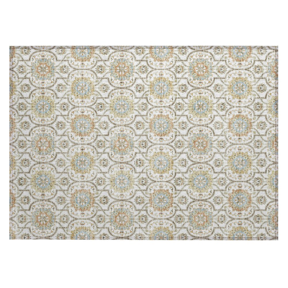Machine Washable Indoor/Outdoor Chantille ACN2670 Ivory 1'8" x 2'6" Rug. Picture 1