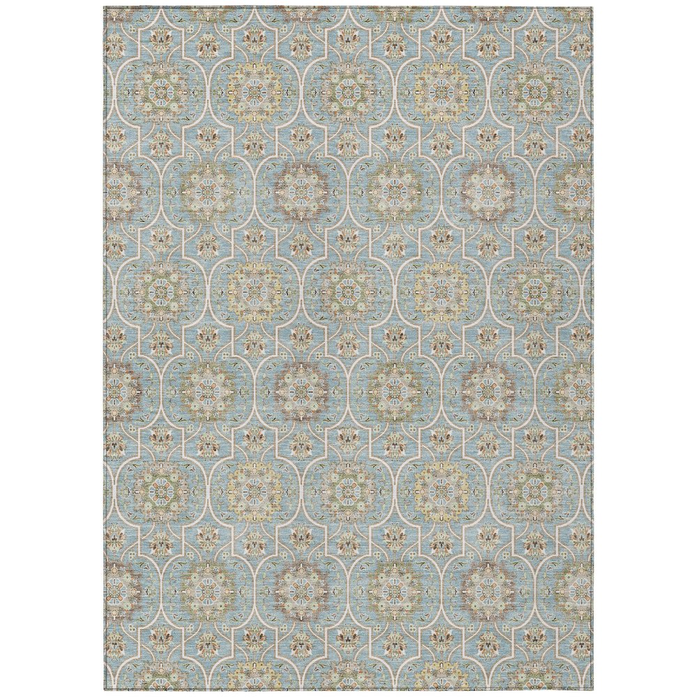 Machine Washable Indoor/Outdoor Chantille ACN2670 Blue 2'6" x 3'10" Rug. Picture 1