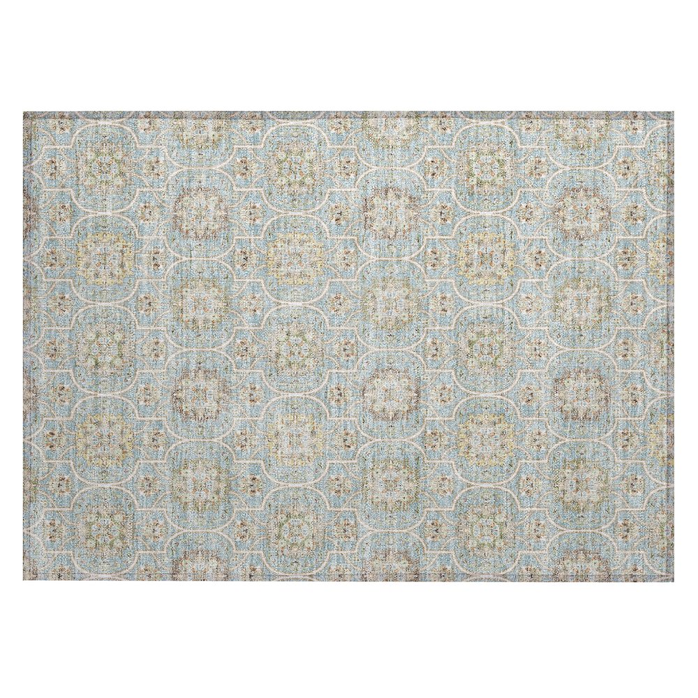 Machine Washable Indoor/Outdoor Chantille ACN2670 Blue 1'8" x 2'6" Rug. Picture 1