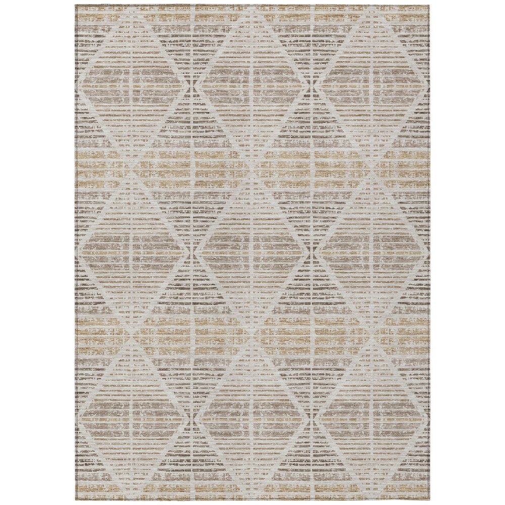 Machine Washable Indoor/Outdoor Chantille ACN2671 Brown 2'6" x 3'10" Rug. Picture 1