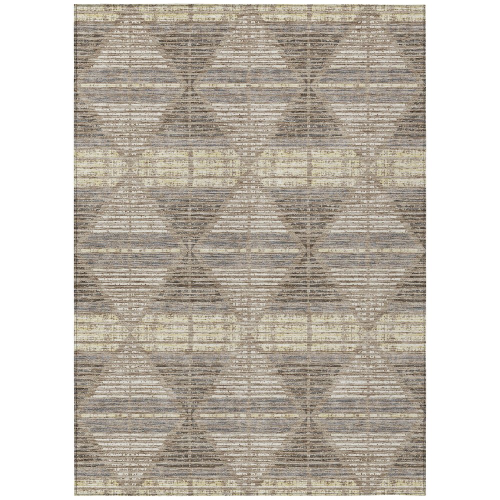 Machine Washable Indoor/Outdoor Chantille ACN2671 Brown 2'6" x 3'10" Rug. Picture 1