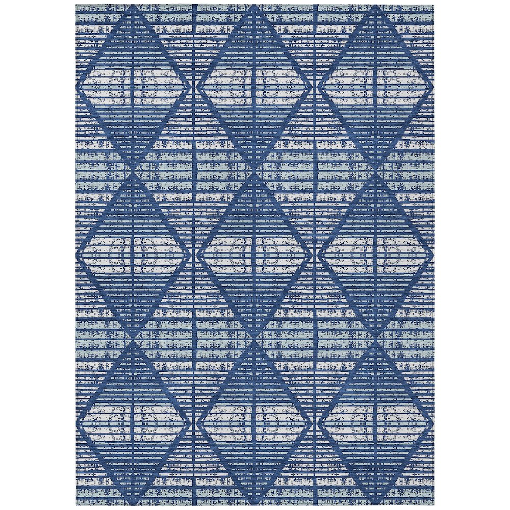 Machine Washable Indoor/Outdoor Chantille ACN2672 Blue 2'6" x 3'10" Rug. Picture 1