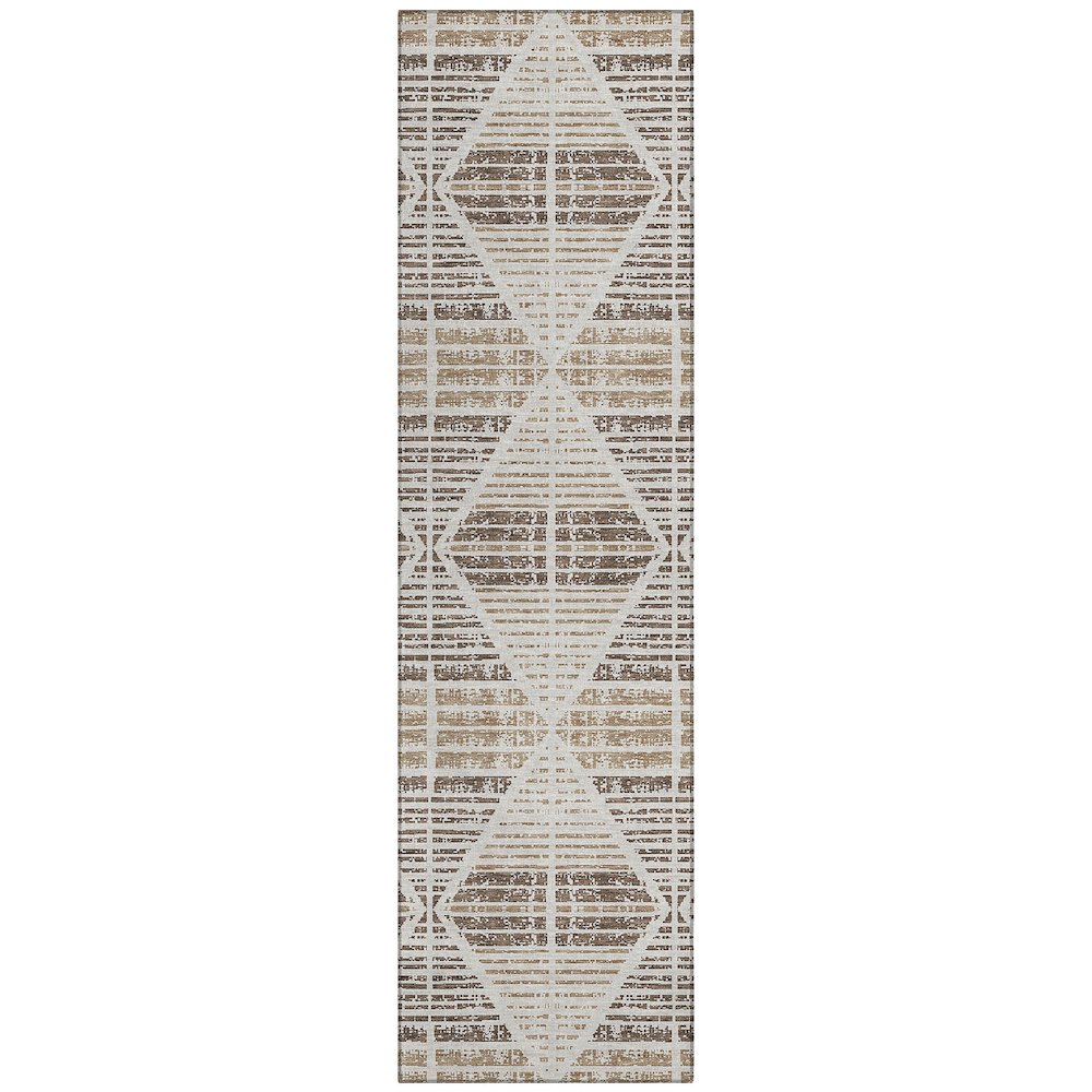 Machine Washable Indoor/Outdoor Chantille ACN2672 Ivory 2'3" x 7'6" Runner Rug. Picture 1