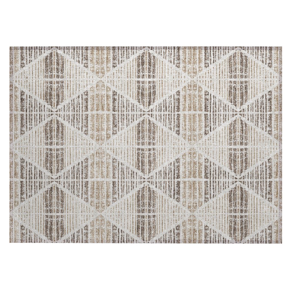 Machine Washable Indoor/Outdoor Chantille ACN2672 Ivory 1'8" x 2'6" Rug. Picture 1