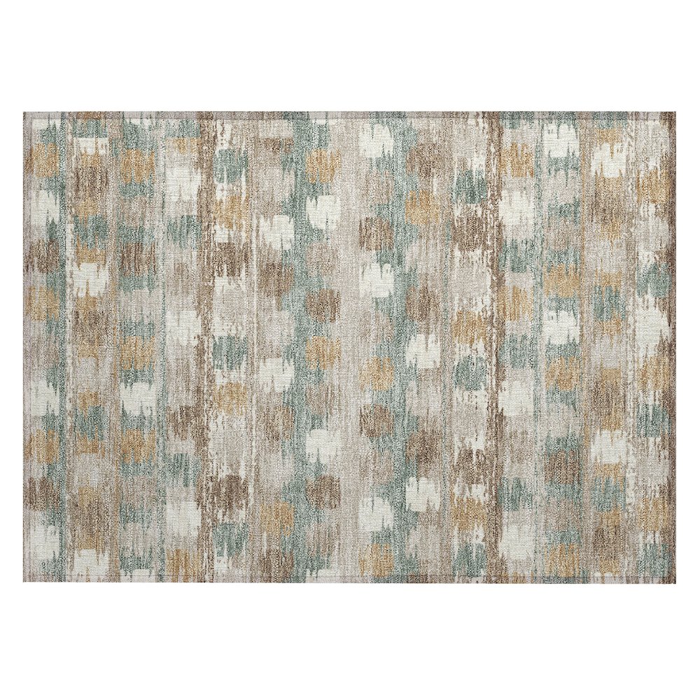 Machine Washable Indoor/Outdoor Chantille ACN2673 Green 1'8" x 2'6" Rug. Picture 1