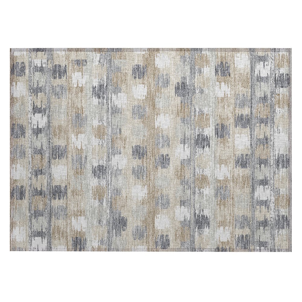 Machine Washable Indoor/Outdoor Chantille ACN2673 Brown 1'8" x 2'6" Rug. Picture 1