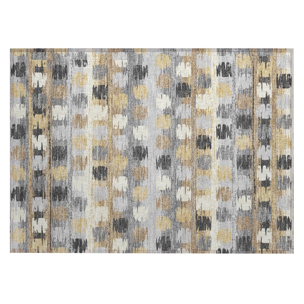 Machine Washable Indoor/Outdoor Chantille ACN2673 Gray 1'8" x 2'6" Rug. Picture 1