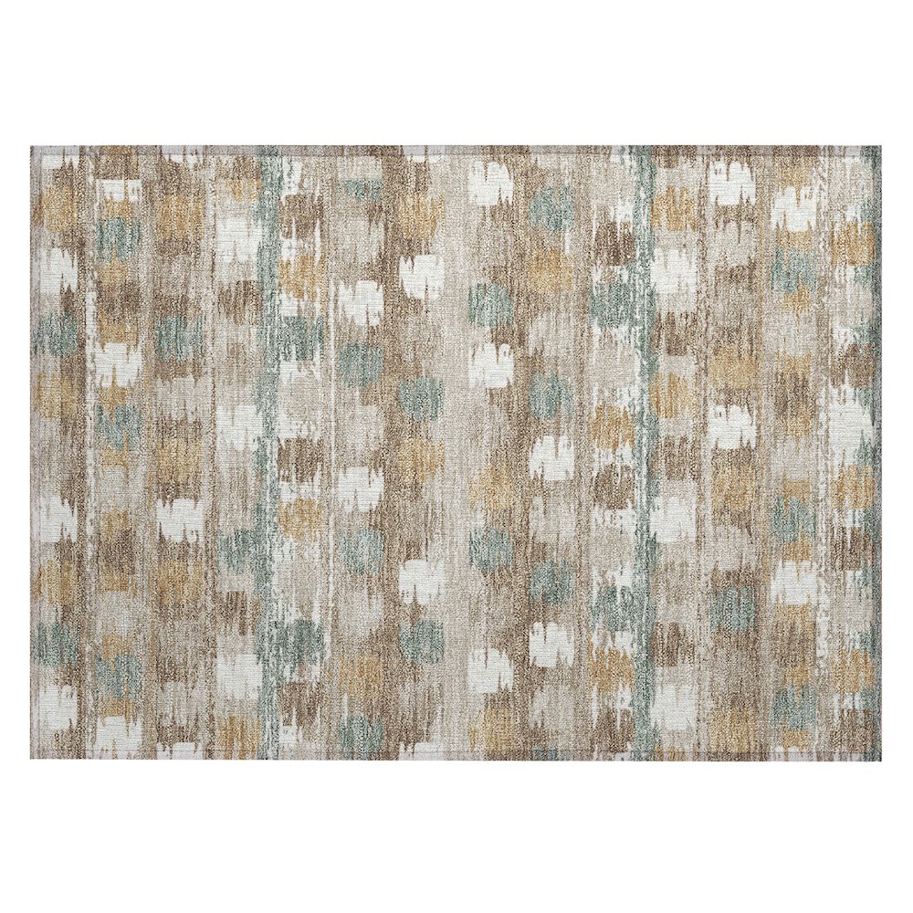 Machine Washable Indoor/Outdoor Chantille ACN2673 Brown 1'8" x 2'6" Rug. Picture 1