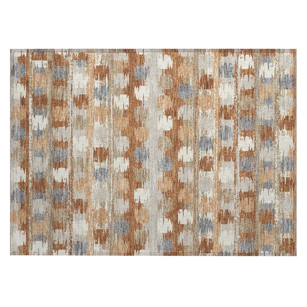Machine Washable Indoor/Outdoor Chantille ACN2673 Orange 1'8" x 2'6" Rug. Picture 1