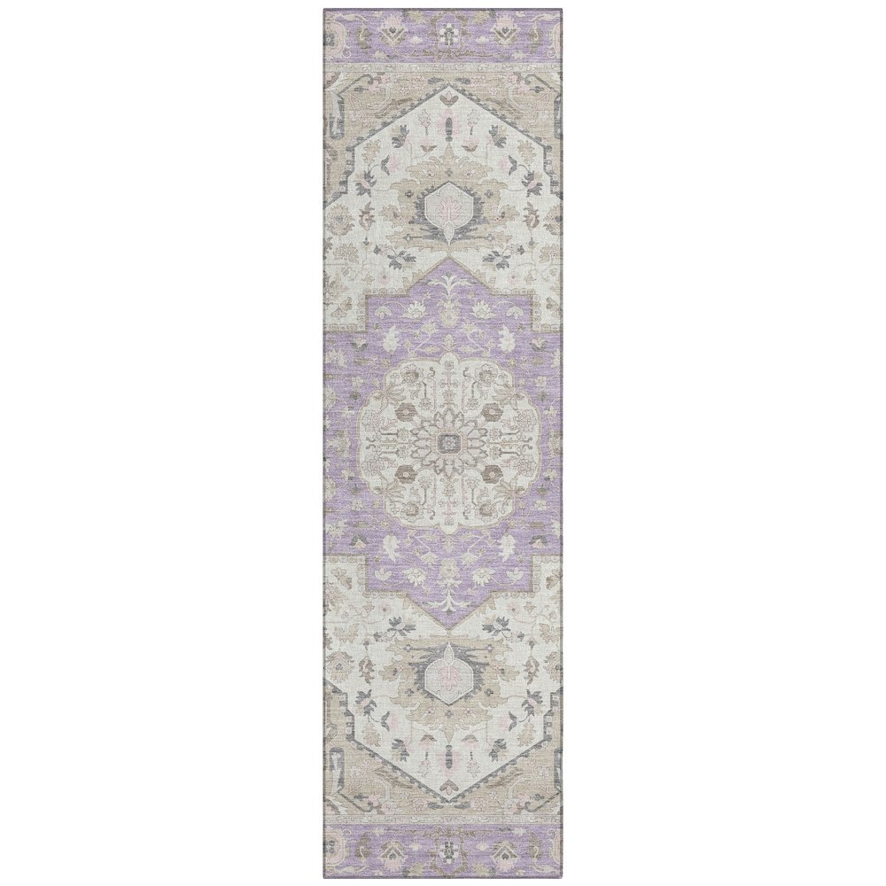 Machine Washable Indoor/Outdoor Chantille ACN2674 Purple 2'3" x 7'6" Runner Rug. Picture 1