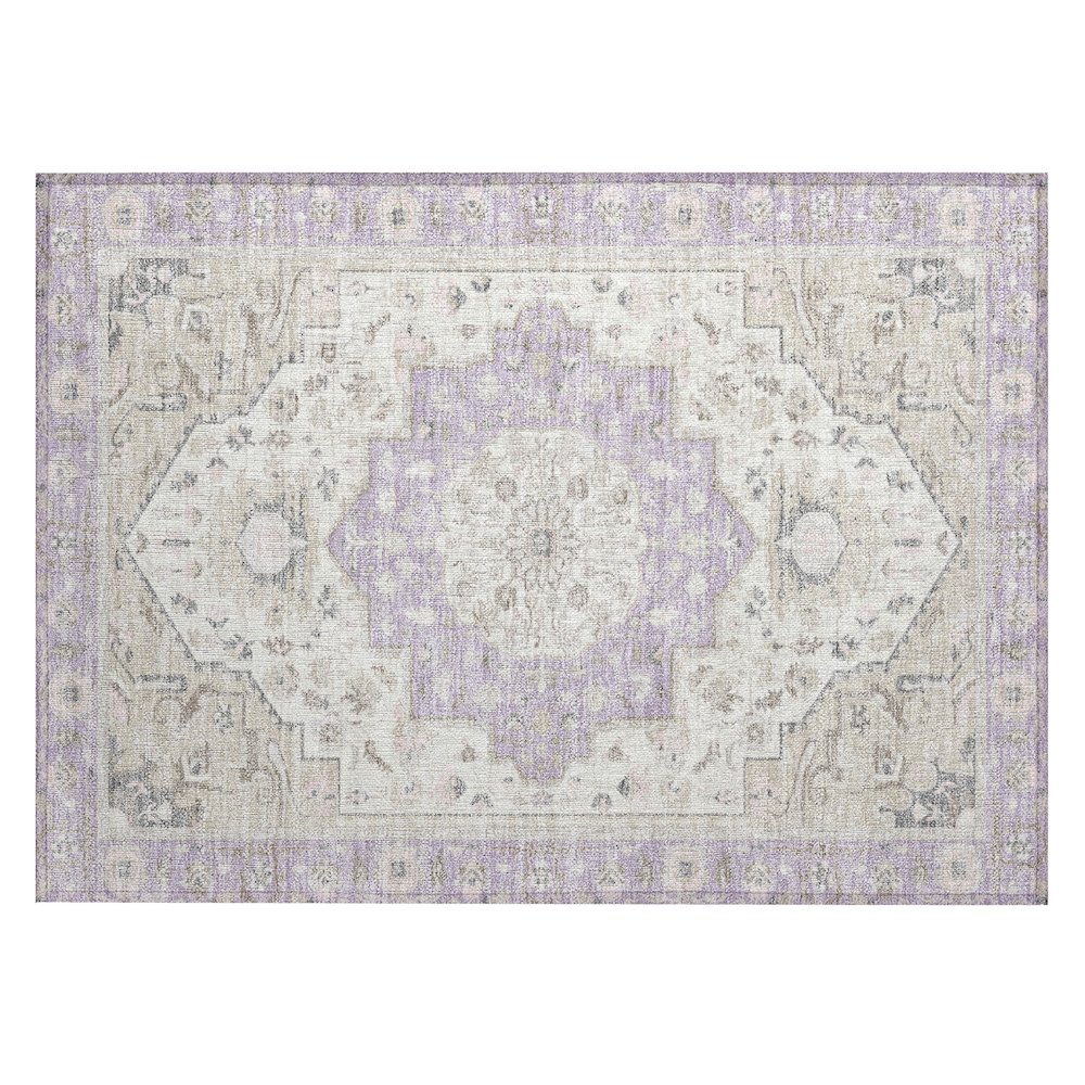 Machine Washable Indoor/Outdoor Chantille ACN2674 Purple 1'8" x 2'6" Rug. Picture 1