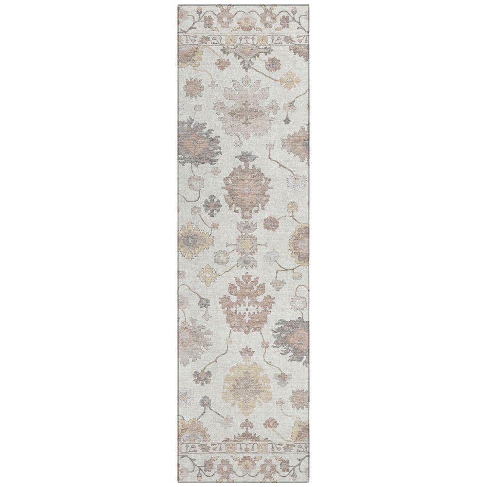 Machine Washable Indoor/Outdoor Chantille ACN2675 Ivory 2'3" x 7'6" Runner Rug. Picture 1