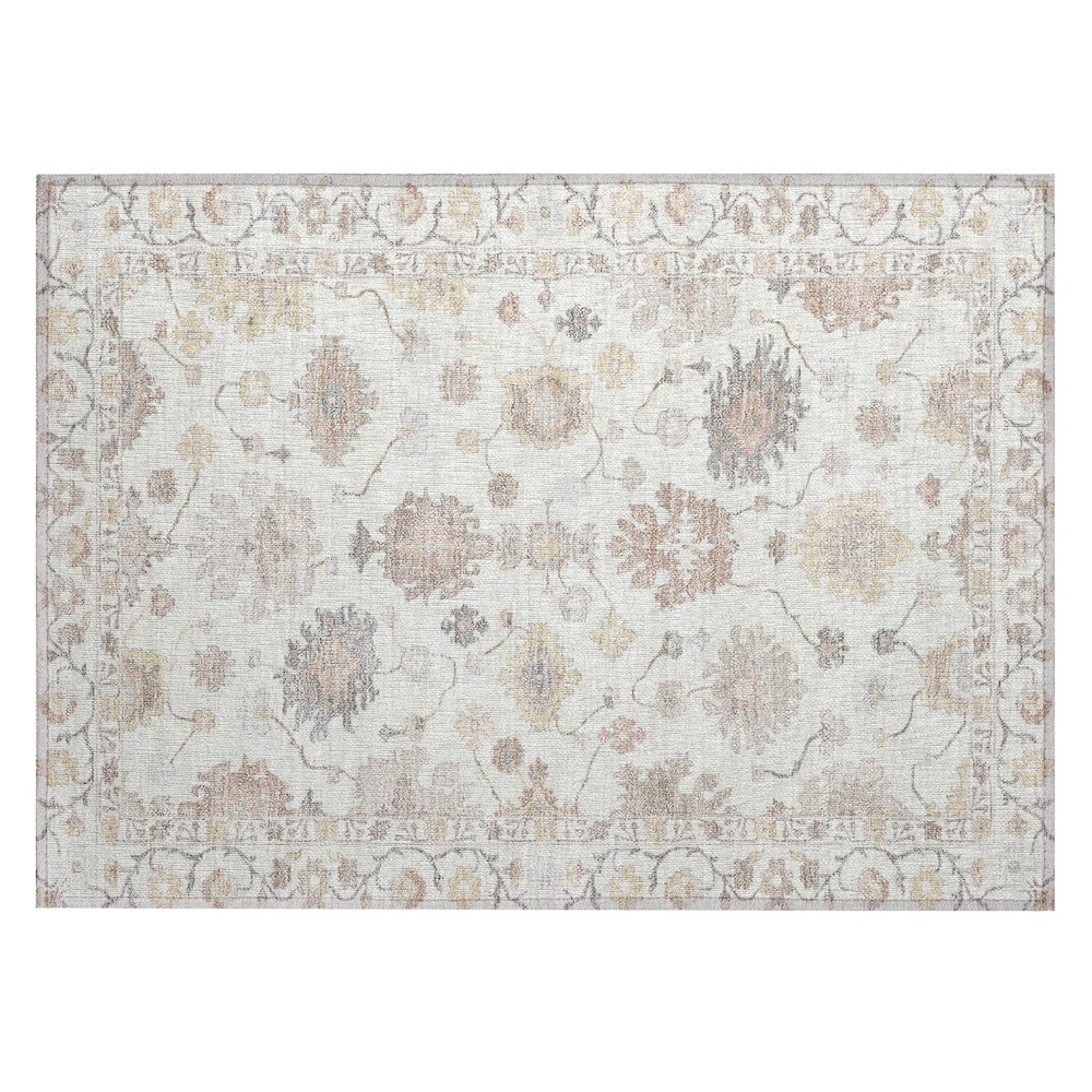 Machine Washable Indoor/Outdoor Chantille ACN2675 Ivory 1'8" x 2'6" Rug. Picture 1
