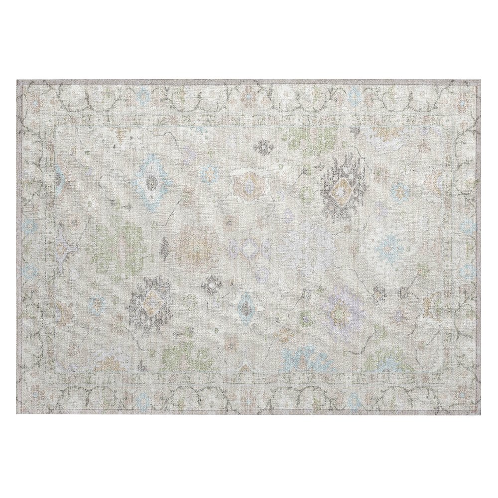 Machine Washable Indoor/Outdoor Chantille ACN2675 Ivory 1'8" x 2'6" Rug. Picture 1