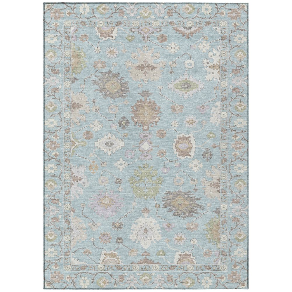 Machine Washable Indoor/Outdoor Chantille ACN2675 Blue 2'6" x 3'10" Rug. Picture 1