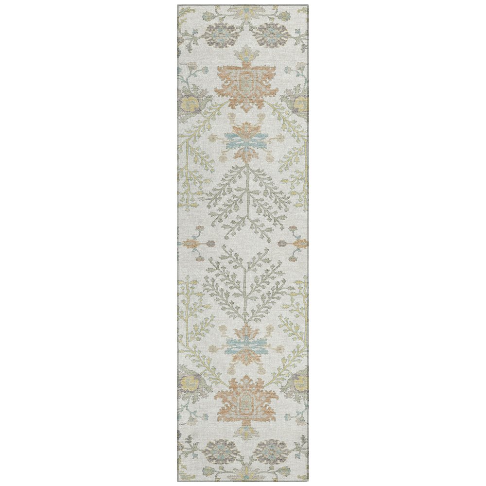 Machine Washable Indoor/Outdoor Chantille ACN2676 Ivory 2'3" x 7'6" Runner Rug. Picture 1