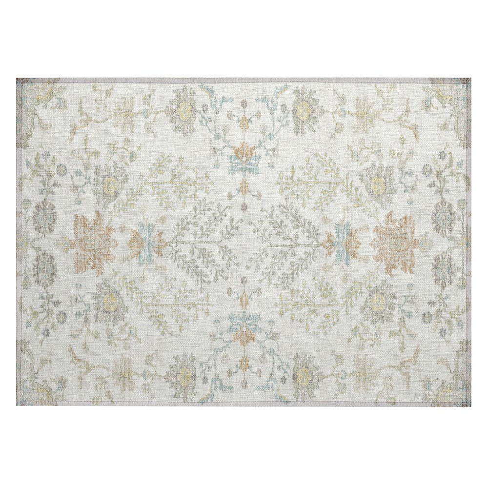 Machine Washable Indoor/Outdoor Chantille ACN2676 Ivory 1'8" x 2'6" Rug. Picture 1