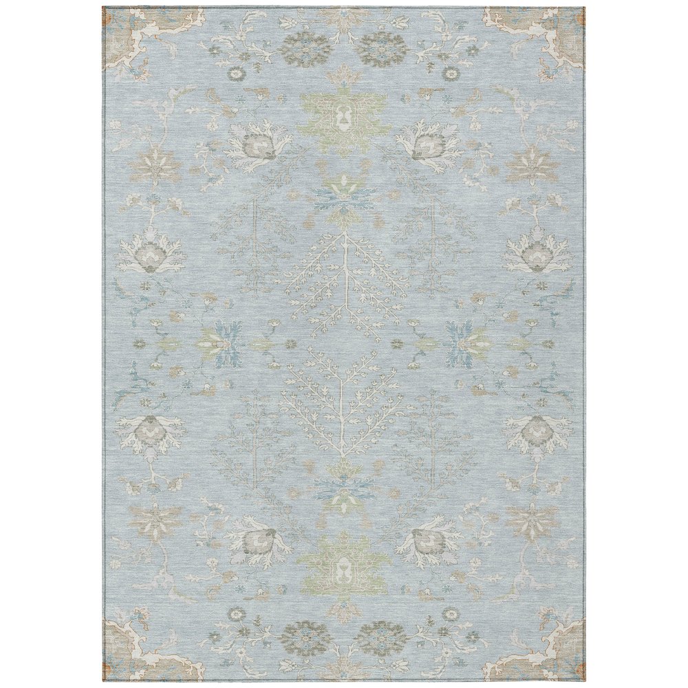 Machine Washable Indoor/Outdoor Chantille ACN2676 Blue 2'6" x 3'10" Rug. Picture 1