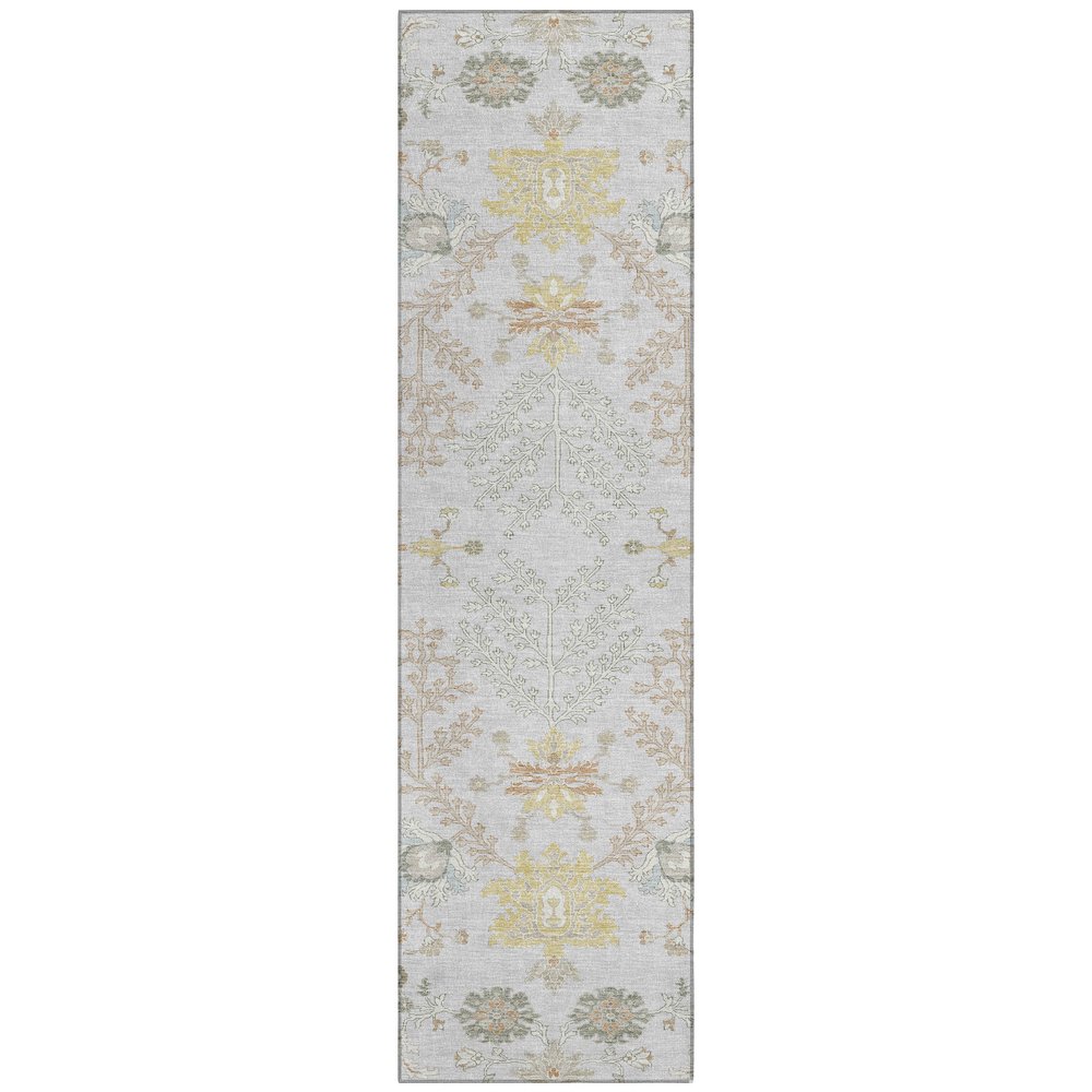 Machine Washable Indoor/Outdoor Chantille ACN2676 Gray 2'3" x 7'6" Runner Rug. Picture 1