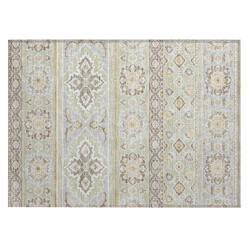 Machine Washable Indoor/Outdoor Chantille ACN2677 Green 1'8" x 2'6" Rug. Picture 1