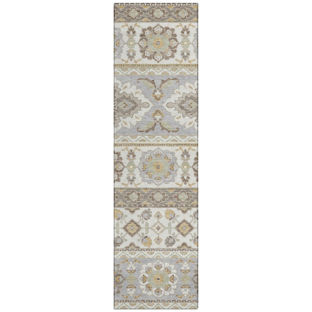 Machine Washable Indoor/Outdoor Chantille ACN2677 Ivory 2'3" x 7'6" Runner Rug. Picture 1