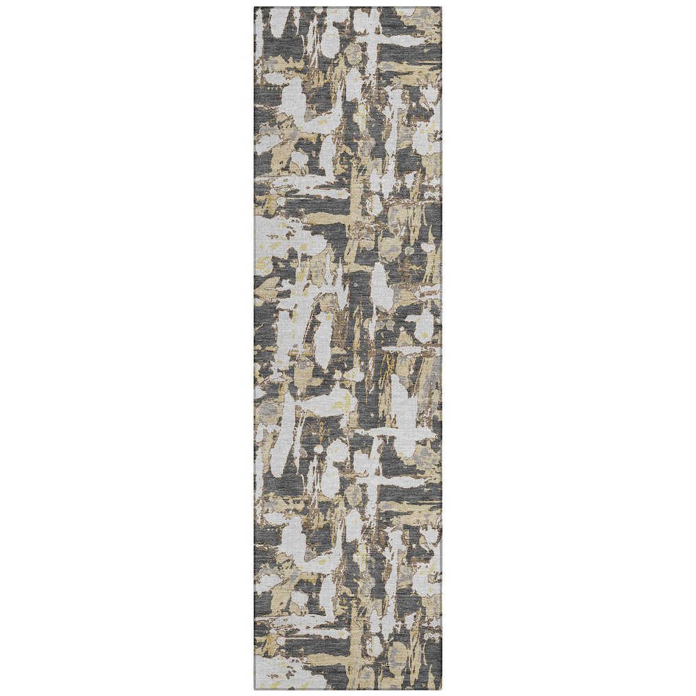 Machine Washable Indoor/Outdoor Chantille ACN2678 Gray 2'3" x 7'6" Runner Rug. Picture 1