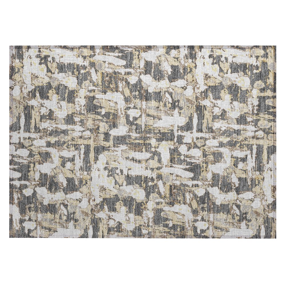Machine Washable Indoor/Outdoor Chantille ACN2678 Gray 1'8" x 2'6" Rug. Picture 1