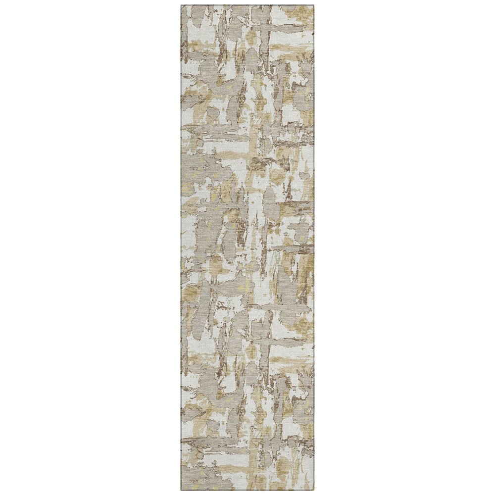 Machine Washable Indoor/Outdoor Chantille ACN2678 Ivory 2'3" x 7'6" Runner Rug. Picture 1